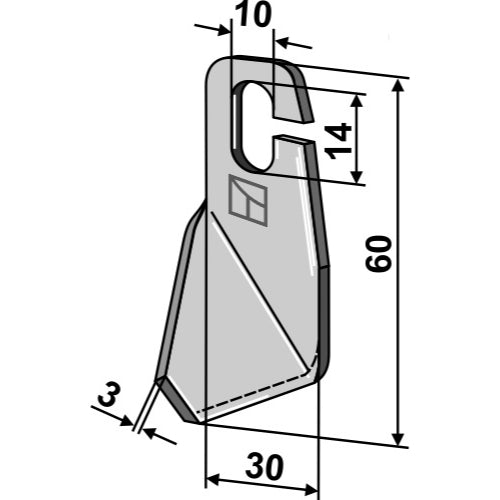 Cuchilla - dcha - LS03-CUD-037