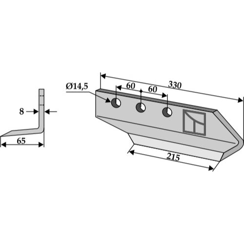Cuchilla para zanjadora - Dcha - LS03-DZA-023