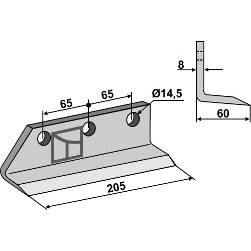 Cuchilla para zanjadora - LS03-DZA-021