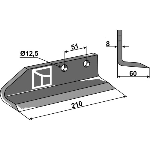 Cuchilla para zanjadora - Izqda - LS03-DZA-020