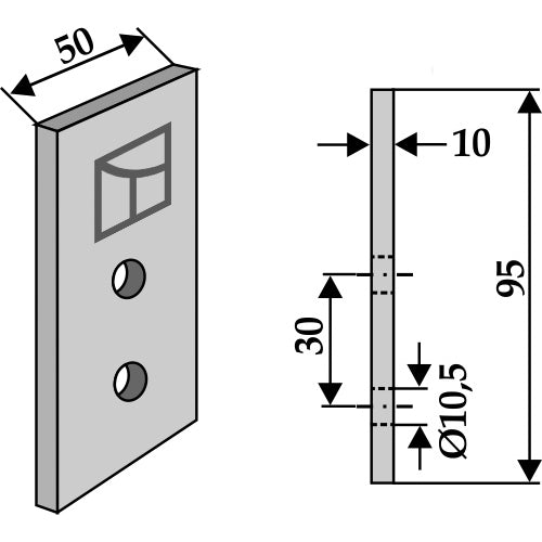 Cuchilla para zanjadora - LS03-DZA-014
