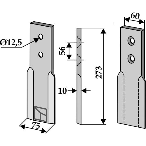 Cuchilla para zanjadora - LS03-DZA-006