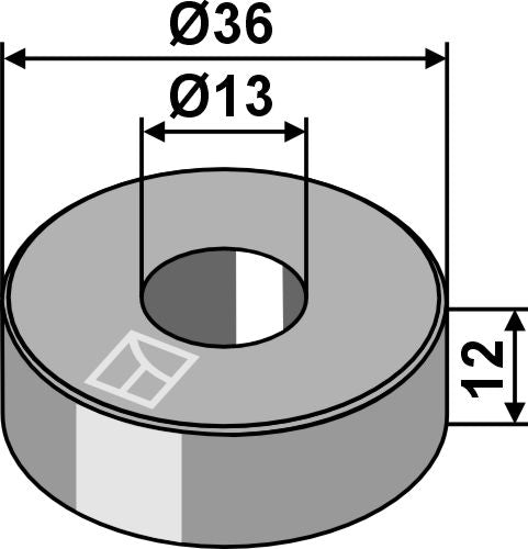 Casquillo Ø36x12xØ13 - LS03-ARC-165