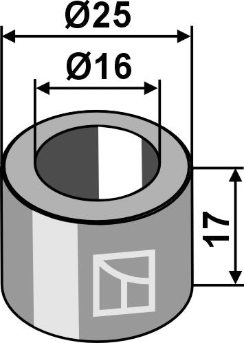Casquillo Ø25x17xØ16 - LS03-ARC-167