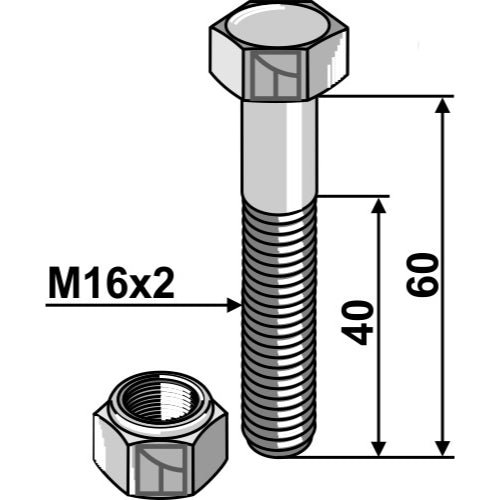 Tornillo - M16 x 60 - LS04-TRT-010