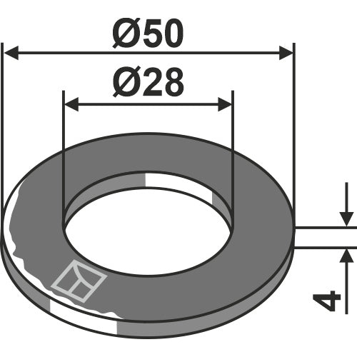 [LS04-BRE-212] Arandela - Ø50x4xØ28 - LS04-BRE-212