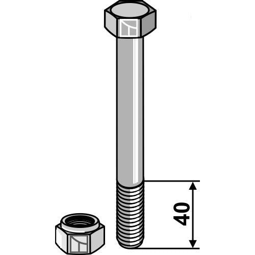 Tornillo con tuerca autoblocante - LS04-TRT-067