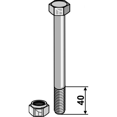 Tornillo con tuerca autoblocante - LS04-TRT-068