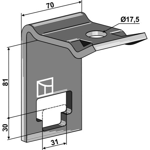 Brida de sujeción para brazo 30 x 30 - LS04-BRD-192
