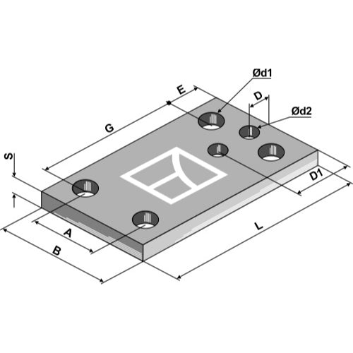 Placa  170x10x100 - LS04-BRE-392