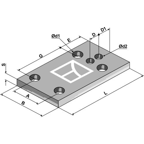 Placa 185x12x100 - LS04-BRE-394