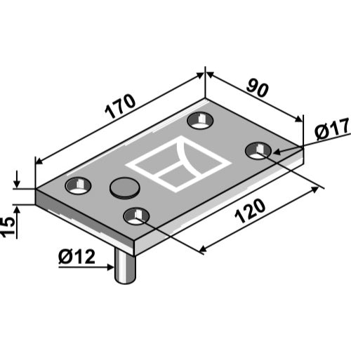 [LS04-BRE-396] Contraplaca con perno - LS04-BRE-396