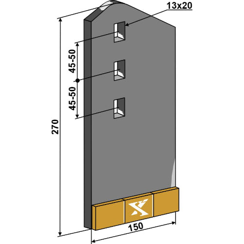 Pieza de desgaste derecha - LS04-BNA-069