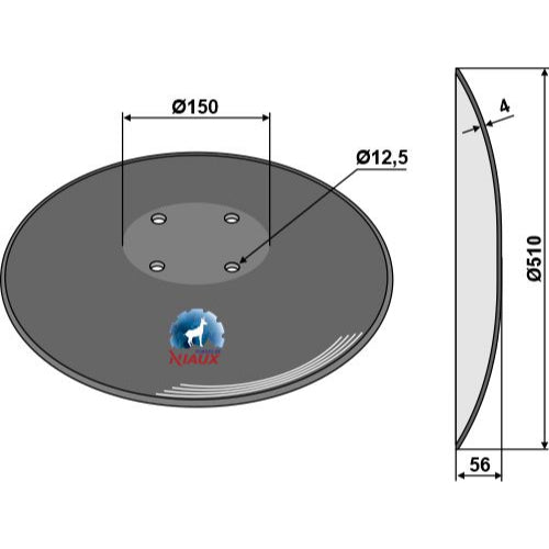 [LS04-DSC-005] Disco liso con fondo plano - Ø510x4 - LS04-DSC-005