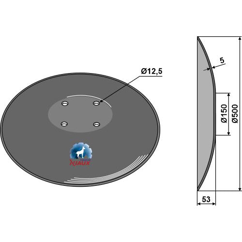[LS04-DSC-007] Disco liso con fondo plano - Ø500 - LS04-DSC-007