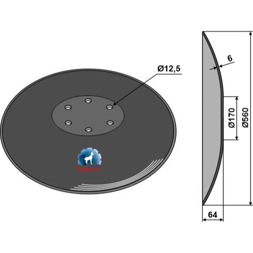 [LS04-DSC-011] Disco liso  - Ø560x6 - LS04-DSC-011