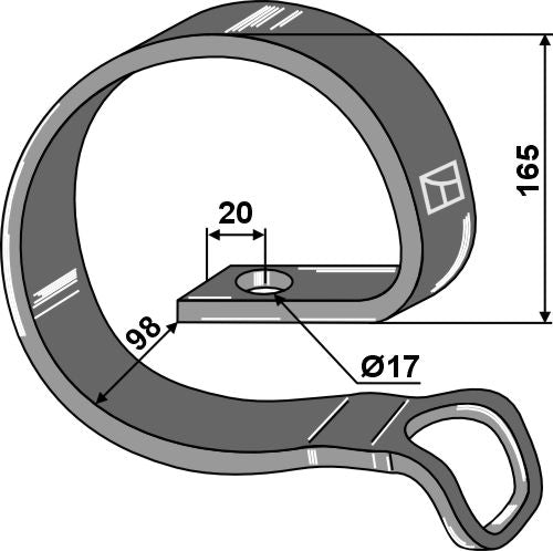 Contramuelle doble espiral - protección de desgaste - LS04-BSA-102