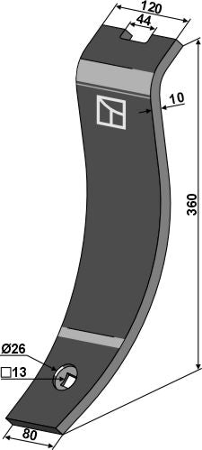 Deflector 360x120x80mm - LS04-RJA-470