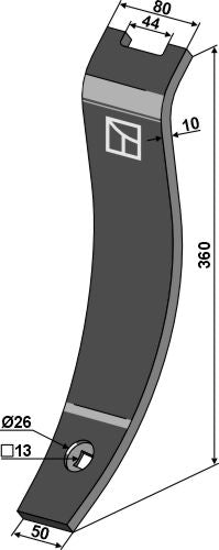 Deflector 360x80x50mm - LS04-RJA-471