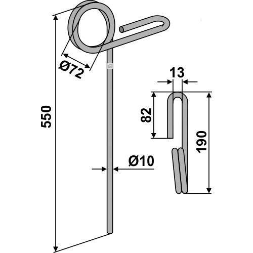 Muelle de rastra - LS05-MRS-187