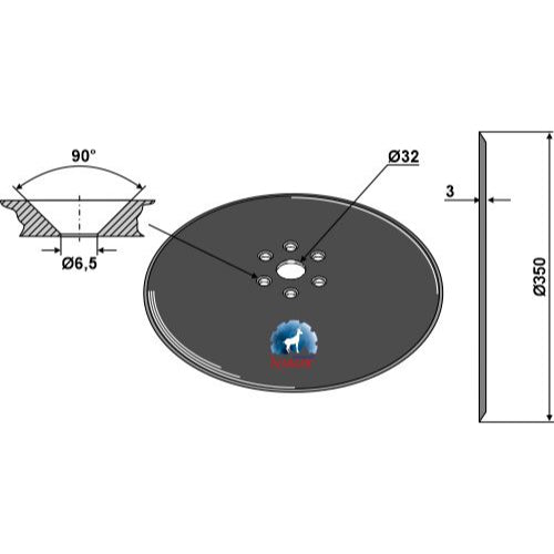 Disco de siembra - Ø350x3 - LS05-DDS-008