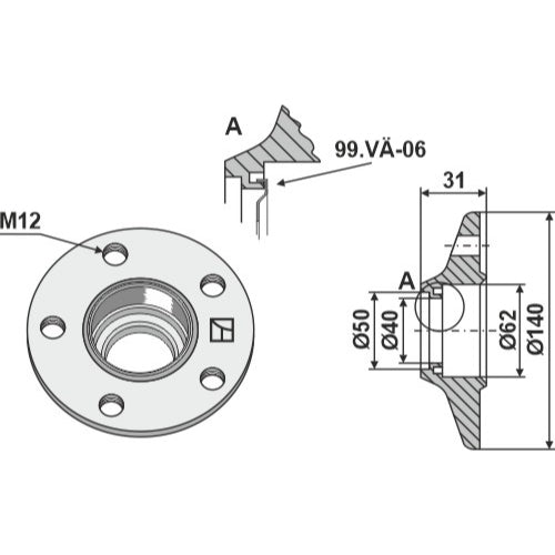 Brida de buje (modelo antiguo) - LS05-BRS-033