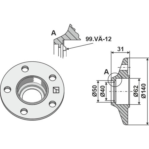 Brida de buje (modelo nuevo) - LS05-BRS-034