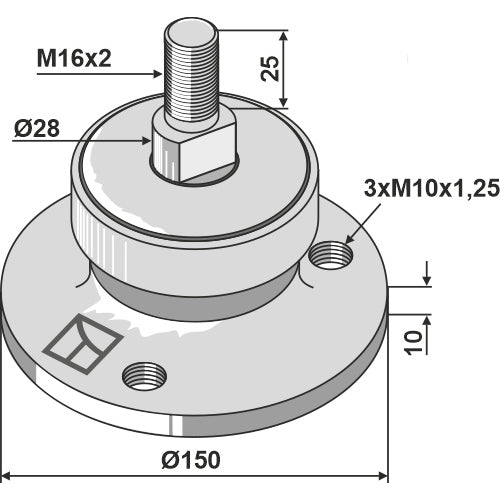Cojinete con filete - M16 - LS05-CJN-005