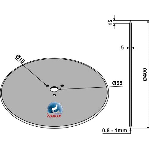 Disco plano  - Ø400x5 - LS05-DDS-054
