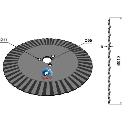 [LS05-DDS-058] Disco plano  ondulado - Ø510x5 - LS05-DDS-058