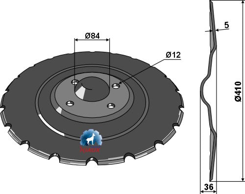 Disco de siembra Ø410x5 - LS05-DDS-059