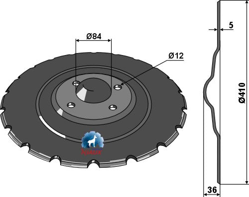 Disco de siembra Ø410x5 - LS05-DDS-060