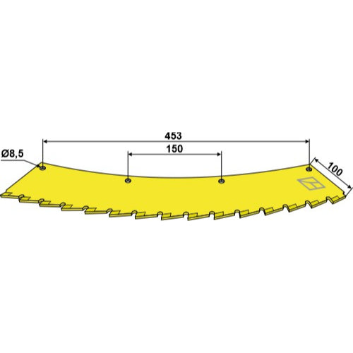 [LS06-CSE-034] Cuchilla de sierra para cosechadoras de ensilaje - izda - revestimiento carburo de tungsteno - LS06-CSE-034