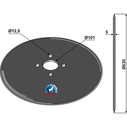 Disco plano  - Ø630x5 - LS06-DCR-005