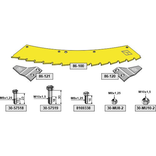 [LS06-CSE-006] Kit - cuchillas de sierra para cosechadoras de ensilaje - LS06-CSE-006