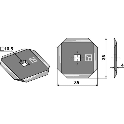 Cuchilla para carro mezclador de forraje - LS07-CMF-132