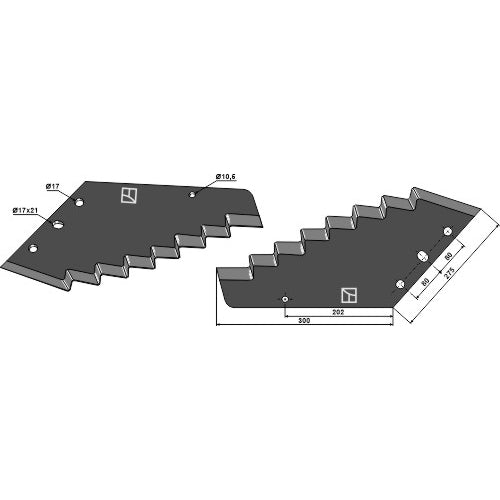 Cuchilla para carro mezclador de forraje - LS07-CMF-251