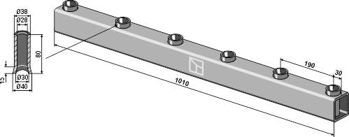 Tubo - soporte para púas 1010mm - LS07-APC-059