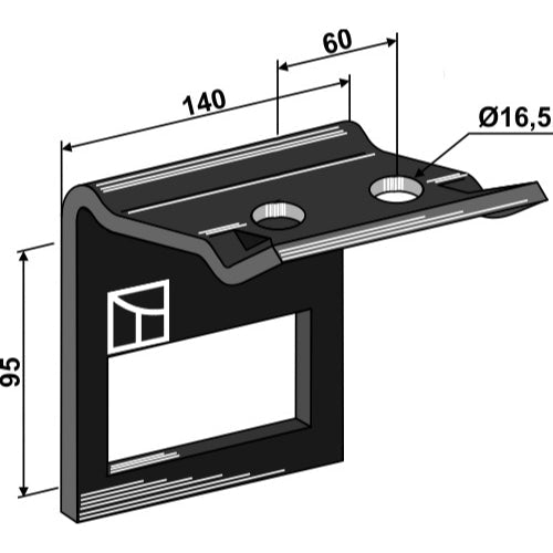 [LS08-BDA-003] Brida de sujeción para brazo 100x16 - LS08-BDA-003