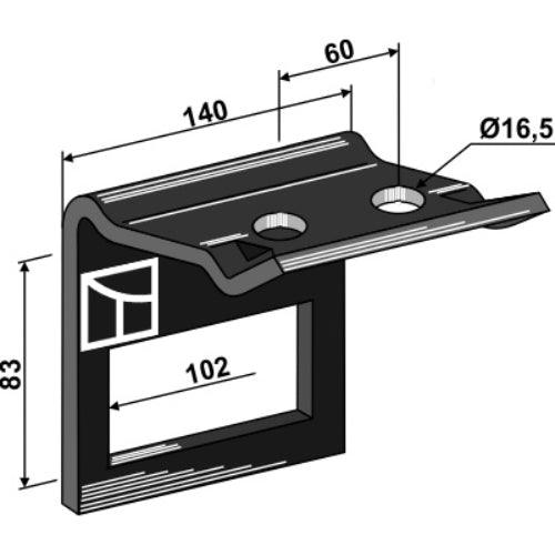 [LS08-BDA-004] Brida de sujeción para brazo 100x16 - LS08-BDA-004