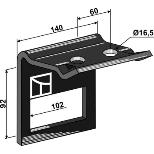 [LS08-BDA-005] Brida de sujeción para brazo 100x16 - LS08-BDA-005