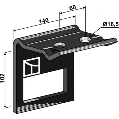 [LS08-BDA-006] Brida de sujeción para brazo 100x16 - LS08-BDA-006