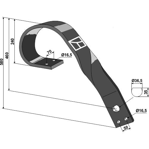 Soporte - modelo derecho - LS08-BGS-012