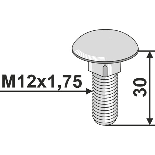 [LS08-TGR-001] Tornillo - M12x1-75 - LS08-TGR-001