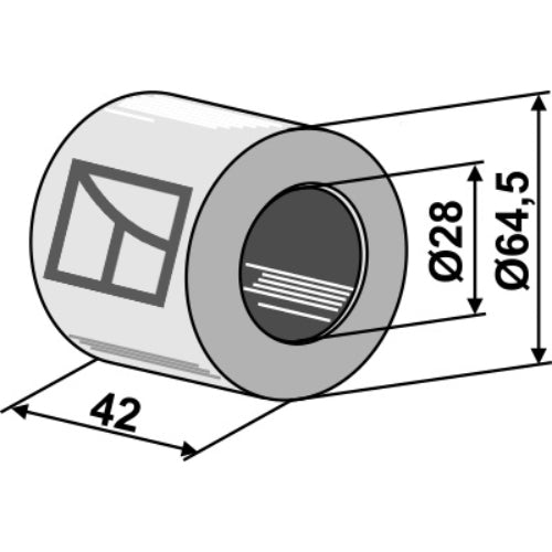 [LS08-RTR-002] Cojinete de madera dura - Ø28mm - LS08-RTR-002
