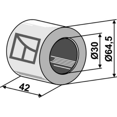 [LS08-RTR-003] Cojinete de madera dura - Ø30mm - LS08-RTR-003