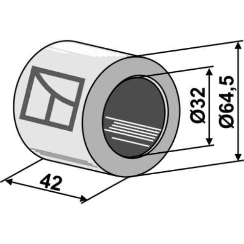 [LS08-RTR-004] Cojinete de madera dura - Ø32mm - LS08-RTR-004