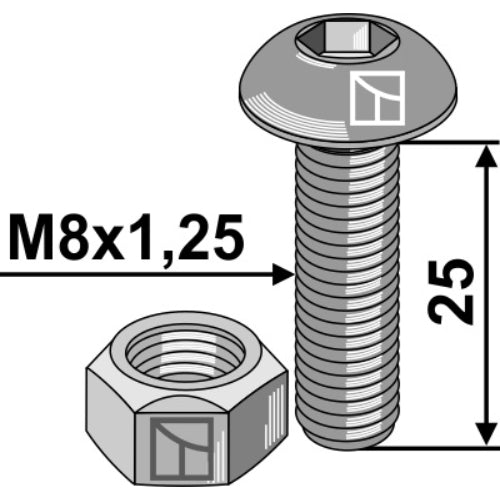 Tornillo "Allen" - M8x1-25 - 8-8 - LS08-TGR-010