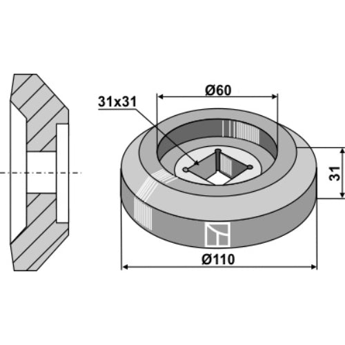 Brida - Ø110 interna - LS08-BDA-041