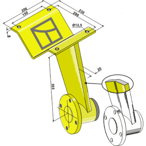 [LS08-BGS-019] Soporte de discos reforzado - delantero - LS08-BGS-019